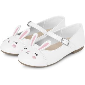 GYMBOREE Bunny Easter White Patent Leather Dress Shoes Size 13